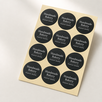 Etichette Adesive Personalizzate per Scatole in Carta Patinata, Impermeabili, con Logo del Marchio, Fustellate per Sigillare Confezioni e Scatole Regalo