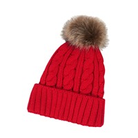 Nouveau bonnet en laine épaisse coupe-vent automne/hiver, tricot torsadé, pompon brodé, logo personnalisable, tendance