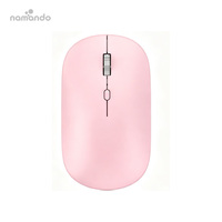 Mouse Nirkabel Dual Mode Isi Ulang Tipe C 2.4G dengan Roda Gulir Logam dan Tombol Klik Senyap untuk Penggunaan Kantor dan Rumah