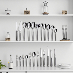 Juego de Cubiertos de Lujo de Acero Inoxidable 304 Forjado con Diseño de Columna Romana para Restaurante y Hotel, Cuchillo y Tenedor para Bistec Estilo Occidental, Vajilla para el Hogar con Acabado Espejo - Product Image 1