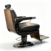 Conception globale d'un salon de coiffure haut de gamme pour hommes, avec éclairage LED et fauteuils de coiffure
