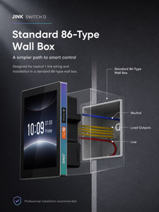 แผงควบคุมอัจฉริยะติดผนัง JINK Switch D Matter Thread สำหรับไฟ ผ้าม่าน ดนตรี และ Apple Home - Product Image 5