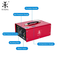 Compresseur d'air PCP TUXING CE léger avec arrêt automatique 300 bar 4500 psi 30 MPa pour usage domestique 110 V 220 V 12 V avec convertisseur intégré pour paintball