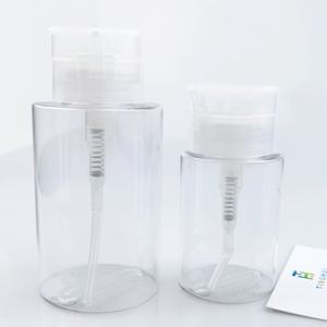Flacon pompe de luxe vide 100 ml pour tonique, démaquillant yeux et dissolvant vernis à ongles en plastique - Product Image 1