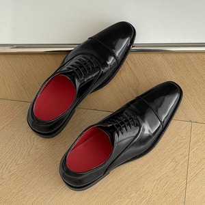 <span class=keywords><strong>Zapatos</strong></span> <span class=keywords><strong>de</strong></span> Vestir <span class=keywords><strong>de</strong></span> Cuero Patentado para Hombre, Parte Superior <span class=keywords><strong>de</strong></span> Alto Brillo, Suela Roja, Costuras Reforzadas, Forro Transpirable, Ajuste Cómodo y Acolchado - Product Image 2