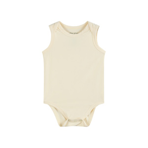 Combinaison bébé unisexe <span class=keywords><strong>OKIDS</strong></span> en fibre de bambou, douce et respirante, couleur unie, sans manches, avec cinq boutons à griffes - Product Image 2