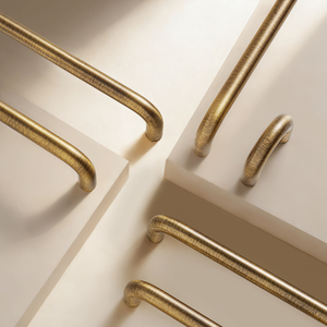 DOOROOM PVD Antique Brass Cabinet <strong>Door</strong> Handles Heavy Duty Solid Brass Furniture Handles for Wardrobe - Product Image 2