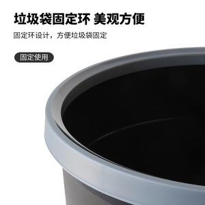 Deli Round Waste Bin 9L Black Office Cleaning Bucket Indoor Use - Product Image 3
