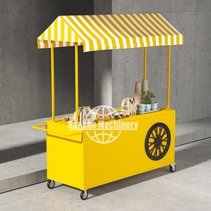 Wholesale Custom Hand Push Stainless Steel Food Truck for Outdoor Use-Hotels Fast Food Hotdog Ice Cream <b>Rust</b> Resistant Design - Product Image 4