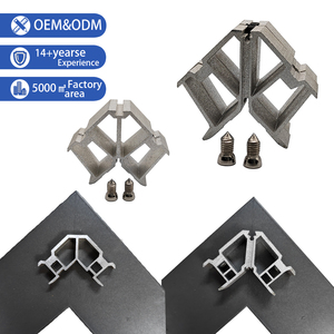 Soportes de Esquina Modernos y Duraderos de Aluminio con Rotura de Puente Térmico, Plateados, para Impermeabilización de Puertas y Ventanas con Instalación por Tornillos - Product Image 3