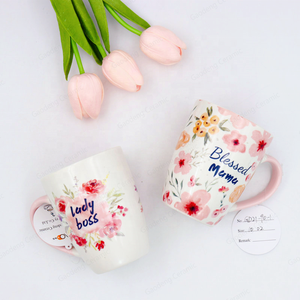 Recién llegado, tazas de café de cerámica para festivales personalizados de fábrica, el mejor regalo para el día de la madre, juego de tazas para mamá - Product Image 3