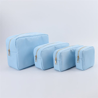 Grande Trousse de Toilette Personnalisable et Imperméable en Nylon pour Maquillage et Voyage, avec Fermeture Éclair