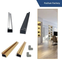 Profilé en aluminium pour miroir de dressing pleine longueur, bande de bordure extrudée pour miroir et verre