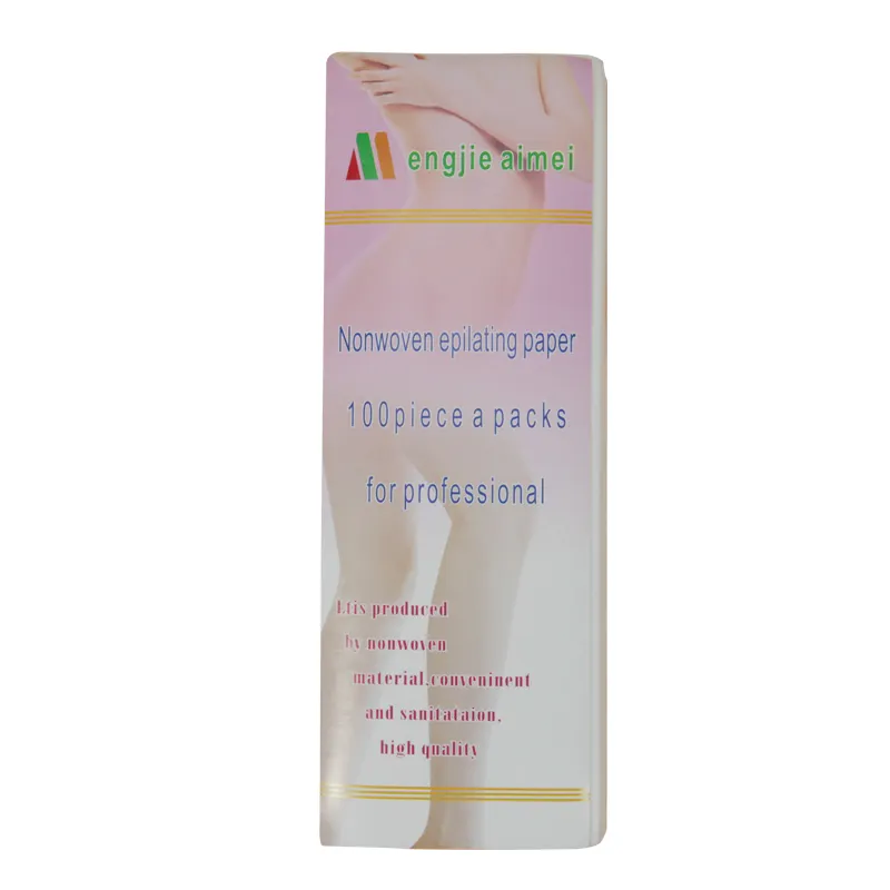 Hair Removal Wax Paper 100個Disposable Wax Strips High Quality Non Woven Fabric Bags White Beauty Pcs Color Package Feature
