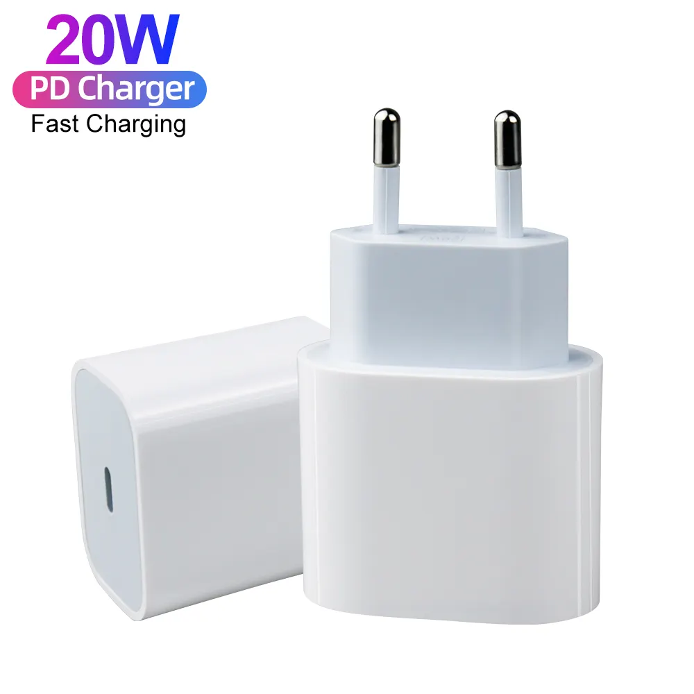 Original Wholesale For iPhone Samsung Super Charging 20W PD USB Wall Charger Type C Charger Fast Charging USB C Wall Chargers