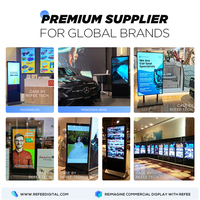 Refee - Pantalla Digital Android de 43 Pulgadas con Soporte de Pie, Ultra Delgada, Pantalla Táctil LCD para Publicidad, Kiosco
