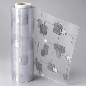 Rollo de Lámina de PVC Geométrica Decorativa, Transparente, Esmerilada, Mate, Calandrada, para Protección de Mesas y Muebles - Product Image 1