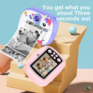 Kamera Cetak Instan Anti Jatuh untuk Anak 32GB MicroSD Full HD Video Digital Mainan Camcorder Motif Unicorn Dinosaurus - Product Image 6