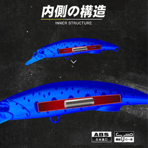 Leurre de pêche Minnow OEM 92mm/49g, longue portée, pour la pêche au bar, leurre Minnow coulant pour lancer en haute mer - Product Image 3