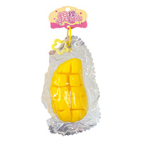 Porte-clés Squishy Simulation Mangue, Jouet Anti-Stress en Silicone Souple, Breloque Mignonne Fruit à Presser pour Sac, Cadeau