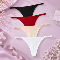 Vente en gros d'usine : Strings sans couture pour femmes, taille basse, T-back, Tanga, G-string, lingerie sexy pour femmes