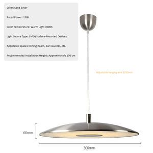 Lustre suspendu élégant neuf d'usine, style nordique, soucoupe volante, lustres modernes, éclairage artistique pour bureau, salle à manger, comptoir de bar, LED - Product Image 2