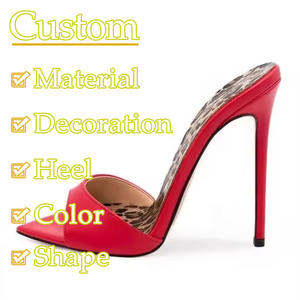 Sabot di Lusso Personalizzati dal Produttore con Pelliccia Soffice e Tacco a Spillo con <span class=keywords><strong>Piume</strong></span> per Donna Sandali Sexy a Ciabatta - Product Image 2