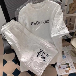 Conjuntos Deportivos Holgados para <span class=keywords><strong>Mujer</strong></span> Suaves Conjuntos Casuales para <span class=keywords><strong>Mujer</strong></span> Sencillo Conjunto de Top y Shorts para <span class=keywords><strong>Mujer</strong></span> - Product Image 1