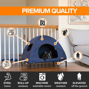 Outdoor Waterproof <strong>Metal</strong> Stainless Steel Frame Pet Cooling <strong>Bed</strong> Raised Breathable Elevated <strong>Dog</strong> Cot House - Product Image 3