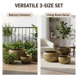 Maceta Grande <span class=keywords><strong>de</strong></span> Cerámica <span class=keywords><strong>de</strong></span> <span class=keywords><strong>1</strong></span> <span class=keywords><strong>Metro</strong></span> con Acabado Esmaltado, Duradera, para Suculentas, Uso Interior/Exterior, Jardinería, Hogar, Moderna - Product Image 4