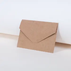 Embalaje de sobres Sobre marrón personalizado Estampado en caliente Bolsa de sobres de papel de negocios para invitación