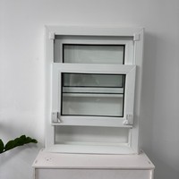 Fenêtre verticale Low-E avec profilé PVC, cadre en plastique, verre trempé, moustiquaire magnétique coulissante, antivol, design moderne pour cuisine extérieure