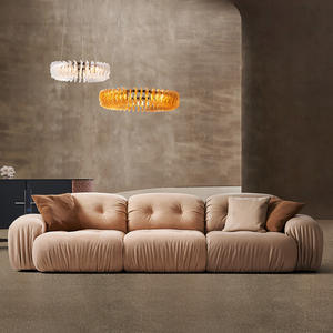 Meubles de salon de villa extensibles modernes, canapés chaise longue, <span class=keywords><strong>Mario</strong></span> Bellini, canapé modulaire sectionnel en velours Teddy Boucle - Product Image 4