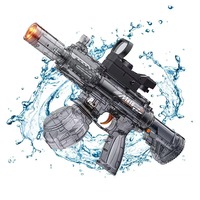 Pistolet à eau électrique automatique haute vitesse avec silencieux lumineux pour enfants, idéal pour les jeux en extérieur