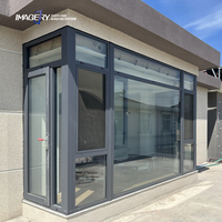 Nouvelle arrivée Fenêtre à battant en aluminium Triple vitrage isolant avec moustiquaire pour la construction de maisons