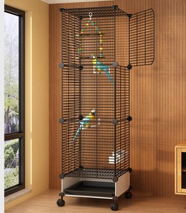 Gabbia per Uccelli di Lusso in Ferro Grande per Pappagalli/Uccelli, Design Bianco Traspirante e Stabile, Ecologica, Facile da Montare, per Uso Interno/Esterno - Product Image 1