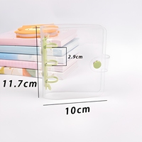 Carnet A8 à couverture transparente en PVC, album à trois trous pour étudiants, cadeau pour fans, feuilles mobiles