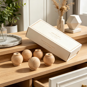 Custom Round Wooden Drawer Knob Small <b>Wood</b> Cabinet Pull for Dresser <b>Cupboard</b> Furniture Handle Home Office Hardware Wholesale - Product Image 5
