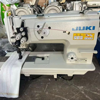 Machine à coudre industrielle d'occasion JUKIS 1560 à double aiguille, alimentation unisexe, pied entraîneur, avec moteur servo