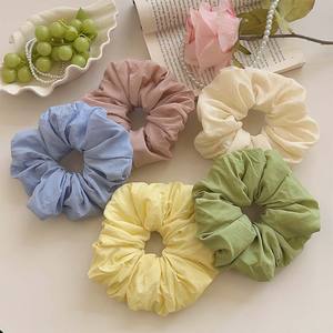 Coleteros de Seda de Color Sólido a la Moda, Accesorios para Mujer, Bandas Elásticas para el Cabello, Lazos para el Cabello, Diademas para Niñas, Venta al por Mayor - Product Image 1