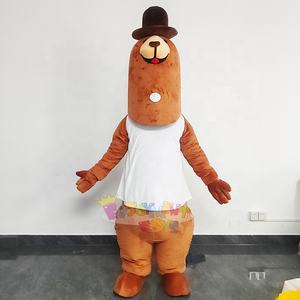 Costume de mascotte de marmotte de <span class=keywords><strong>dessin</strong></span> <span class=keywords><strong>animé</strong></span> mignon personnalisé Costume de mascotte en peluche de partie d'activité de caractère d'animal adulte à vendre - Product Image 1