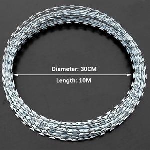 147 Feet Razor Ribbon Barbed Wire Useful Protection <b>for</b> Fence,<b>Wall</b>,Garden,Factory Razor Wire Galvanized Barbed Wire - Product Image 4