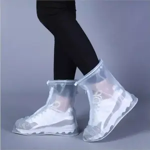 オーバーシューズRainy Over Shoe再利用可能な防水プロテクターレインブーツ女性用高品質PVC男性大人ユニセックスミディ