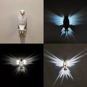 Lámpara de Pared de Búho Dorado, Lámpara de Águila Moderna y Creativa, Aplique de Ambiente con Diseño 3D, Iluminación de Animales, Estatua de Animal con Brillo - Product Image 2