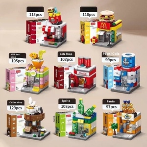 -DIY plastik Model bangunan kota Set blok mainan Puzzle anak-anak dalam bentuk hewan untuk anak laki-laki dan perempuan - Product Image 6