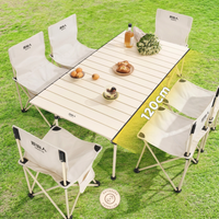 Table pliante portable de haute qualité en acier carbone pour le camping en plein air, les pique-niques, la pêche et les barbecues - Meubles d'extérieur