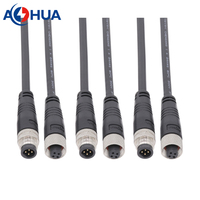 Connecteur Électronique Aéronautique Métallique Étanche IP65 Mâle-Femelle 2A 22/24AWG pour Harnais de Câblage, 4 Broches, Moulage PVC, IP65