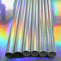 Matériaux d'impression en gros pour affiches, rouleau de vinyle imprimable holographique arc-en-ciel auto-adhésif pour impression jet d'encre éco-solvant