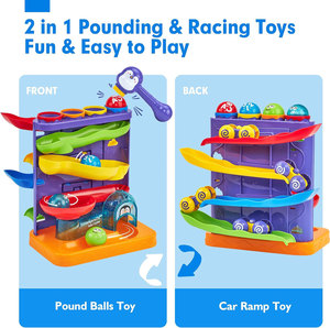 JinYing Toddler Sensory Educational Penguin 2 in 1 Pounding Pound a Ball <b>Toy</b> Plastic <b>Roller</b> <b>Coaster</b> <b>Toy</b> for Kids - Product Image 3