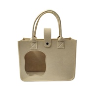 Sac fourre-tout en feutre non tissé avec logo personnalisé, écologique, réutilisable, sac de shopping pour femmes, vente en gros